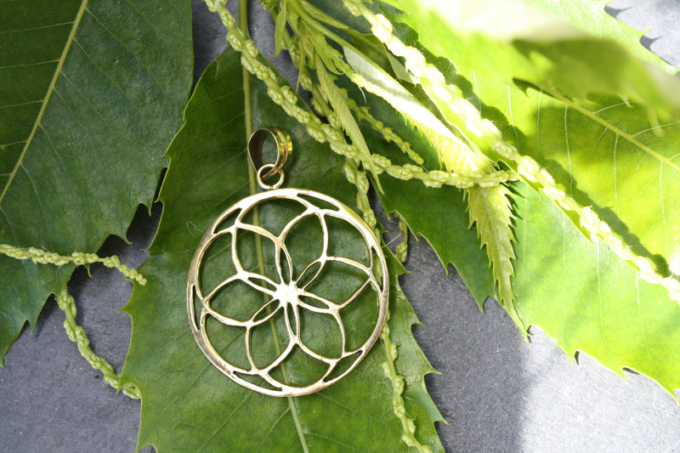 Anhaenger SEED OF LIFE | Lebensblume | Gold – Bild 2