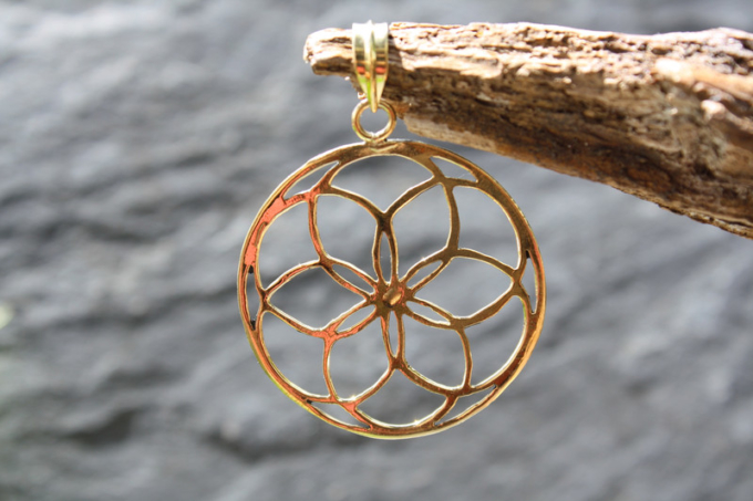 Anhaenger SEED OF LIFE | Lebensblume | Gold – Bild 4