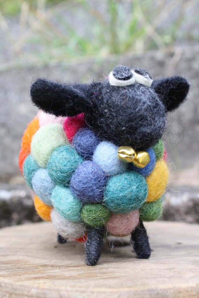 Filztier BUNTES SCHAF