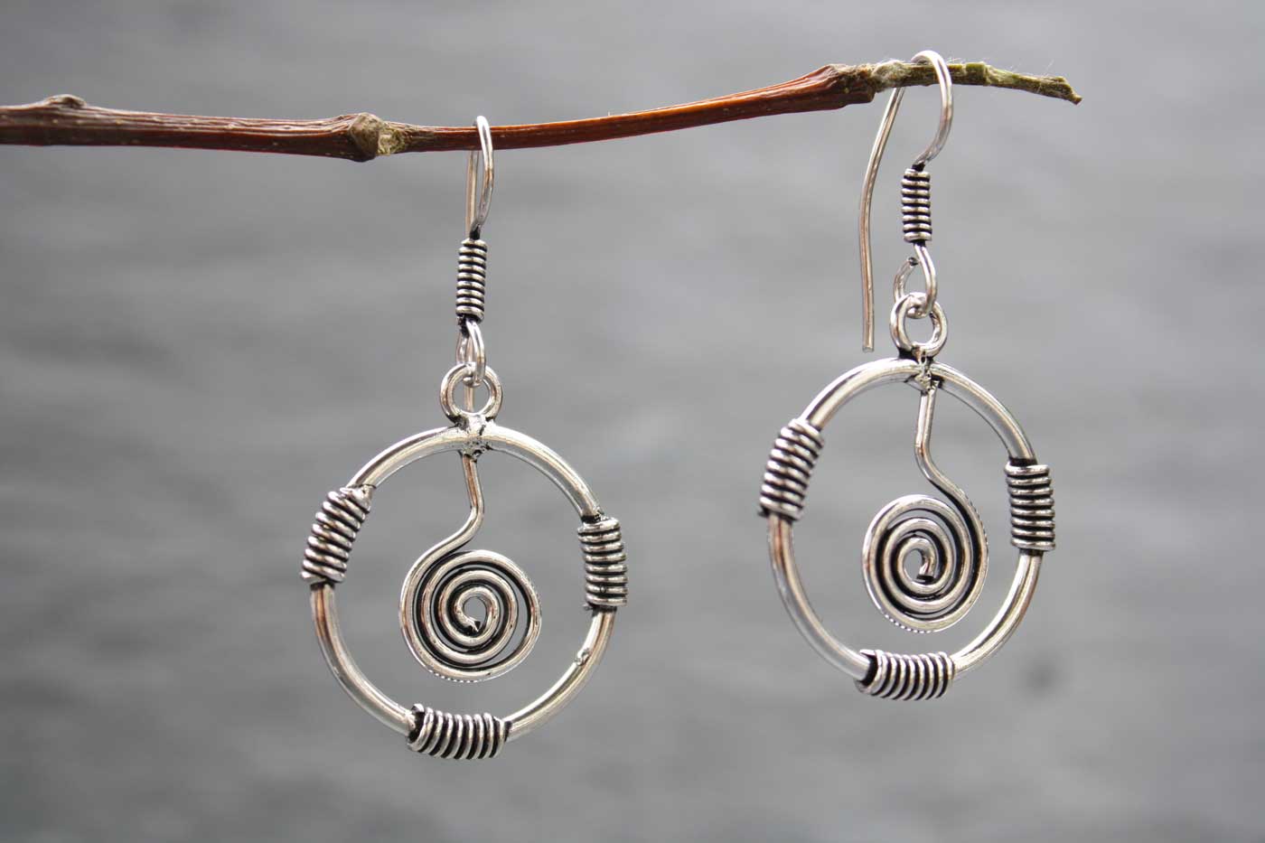 Ohrringe SPIRAL Silber - LaCozy Onlineshop
