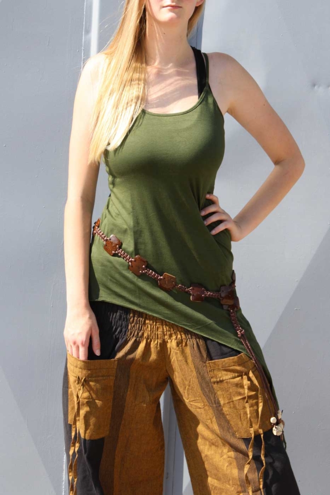 Zipfeltop Elfenshirt | Khaki – Bild 4