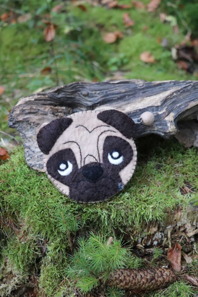 Filztäschchen Hund MOPS