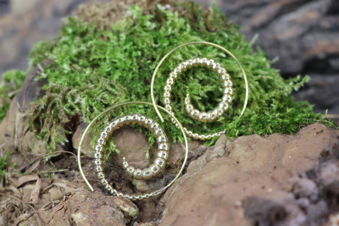 Ohrhänger SPIRAL BODY Gold – Bild 2
