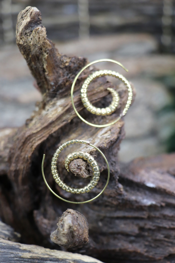 Ohrhänger SPIRAL BODY Gold – Bild 3