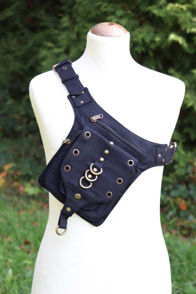 Gürteltasche Bauchtasche Unisex | Schwarz Gold
