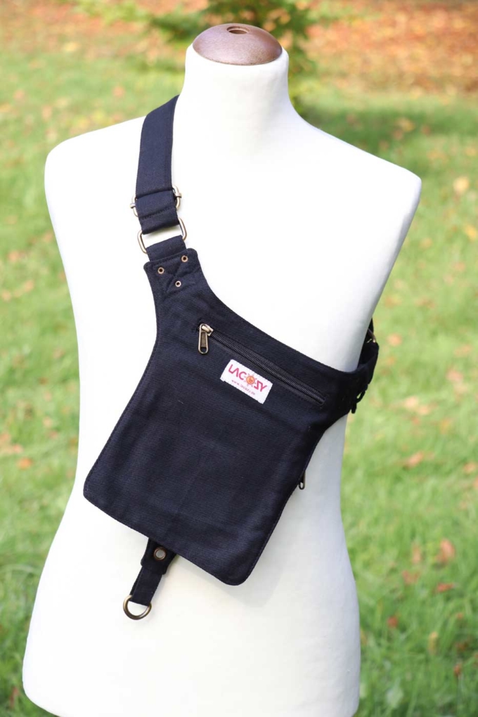 Gürteltasche Bauchtasche Unisex | Schwarz Gold – Bild 4