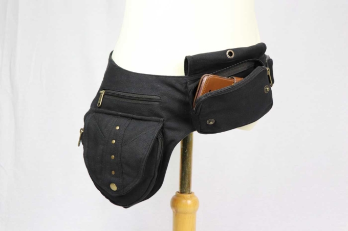 Gürteltasche Bauchtasche NACHT Unisex | Schwarz – Bild 3