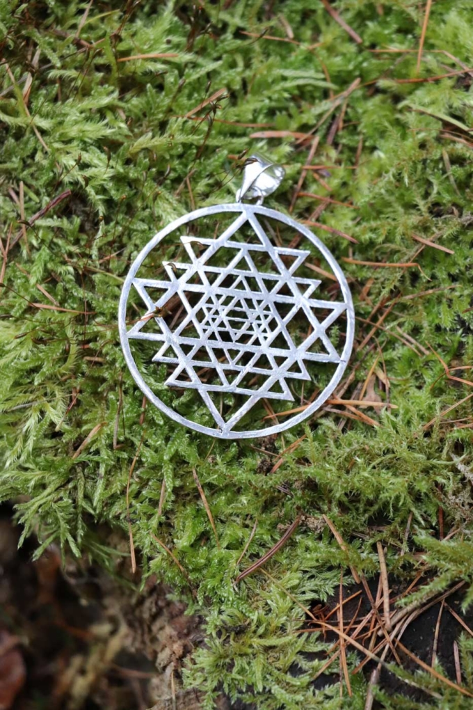 Shri Yantra Anhaenger  Silber – Bild 2