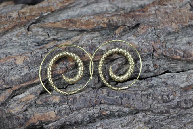 Ohrhänger SPIRAL BODY Gold – Bild 4