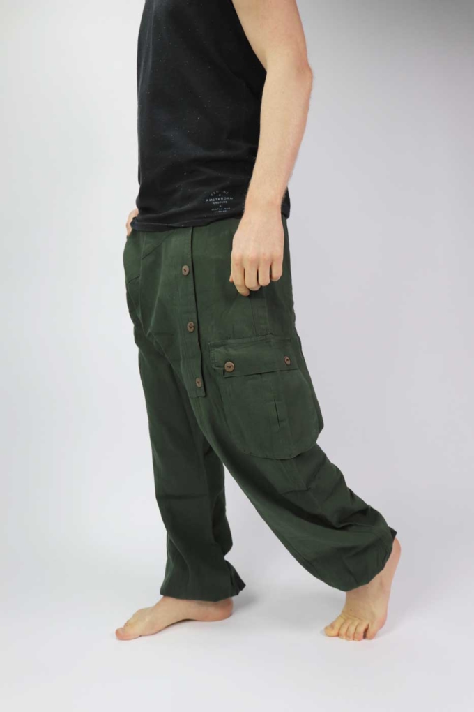 Haremshose Sarouel | Unisex | Army Green – Bild 3