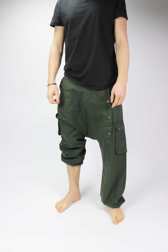 Haremshose Sarouel | Unisex | Army Green – Bild 7