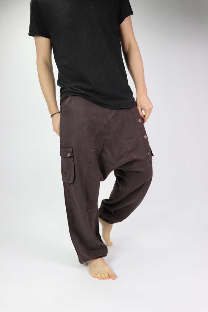 Haremshose Sarouel Unisex Braun