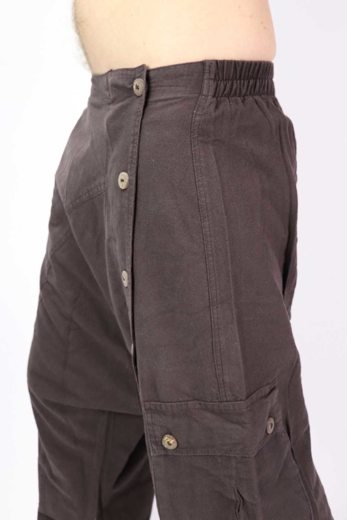 Haremshose Sarouel Unisex Braun – Bild 4