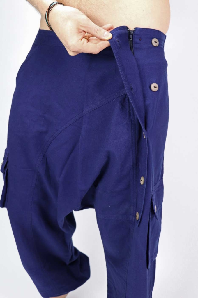 Haremshose Sarouel Unisex | Dunkelblau – Bild 5