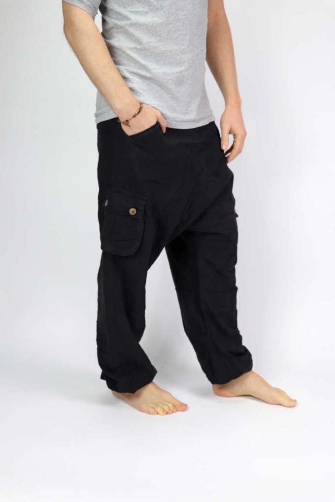 Haremshose Sarouel | Unisex | Schwarz – Bild 2