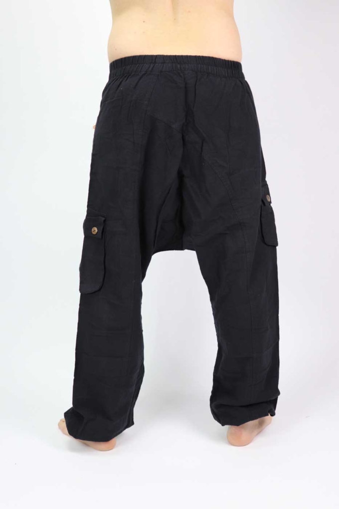 Haremshose Sarouel | Unisex | Schwarz – Bild 3