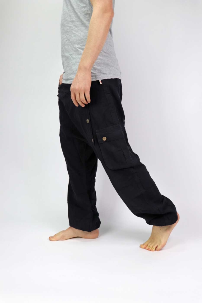 Haremshose Sarouel | Unisex | Schwarz – Bild 4