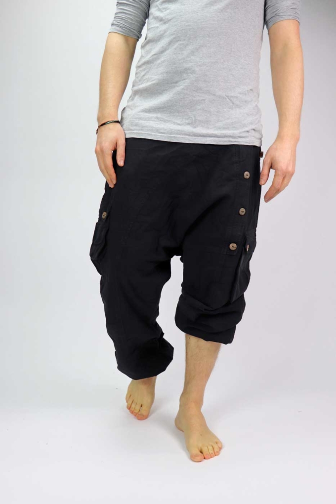 Haremshose Sarouel | Unisex | Schwarz – Bild 7