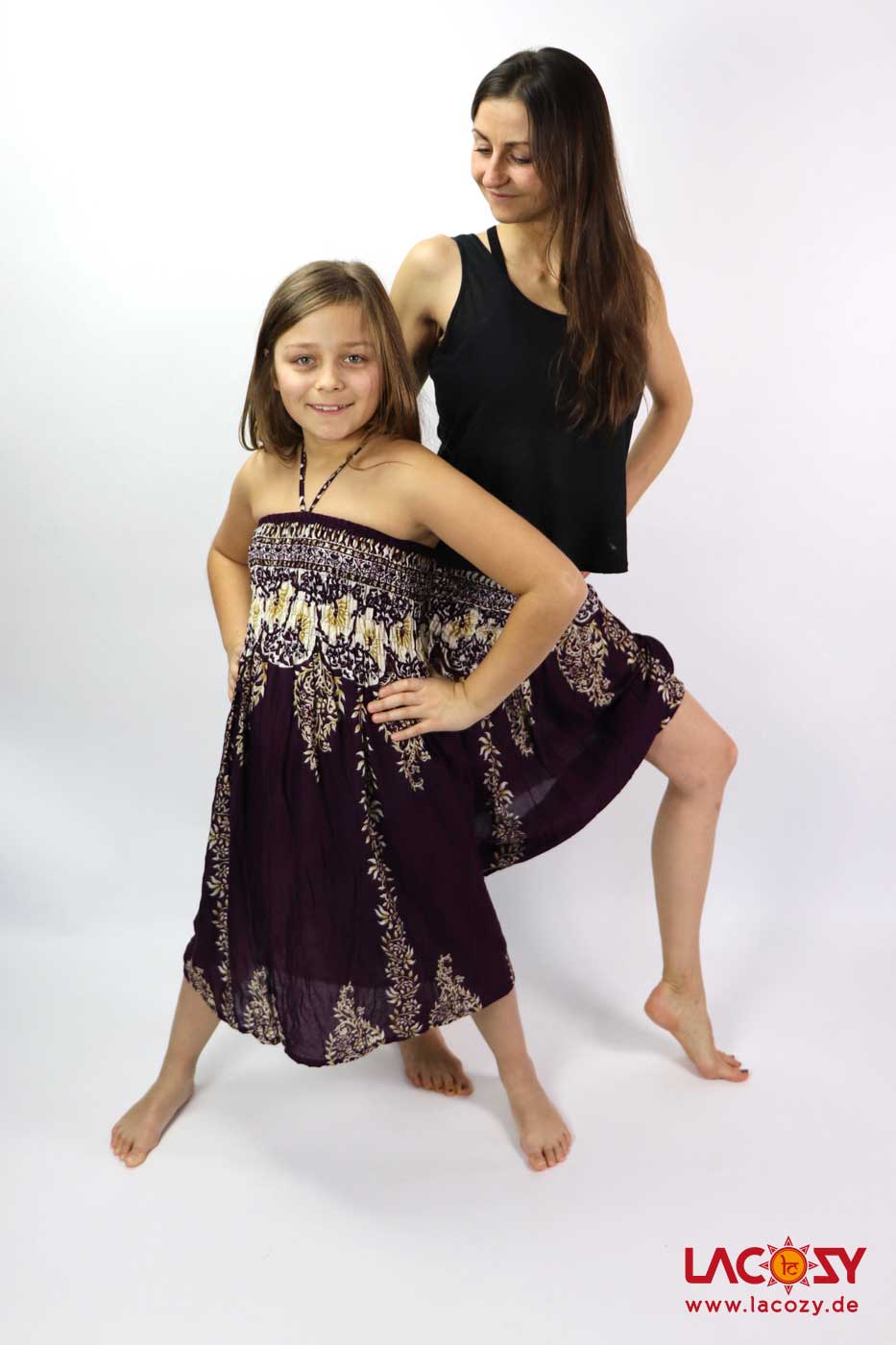 Kleidchen / Rock Mädchen Aubergine - LaCozy Onlineshop