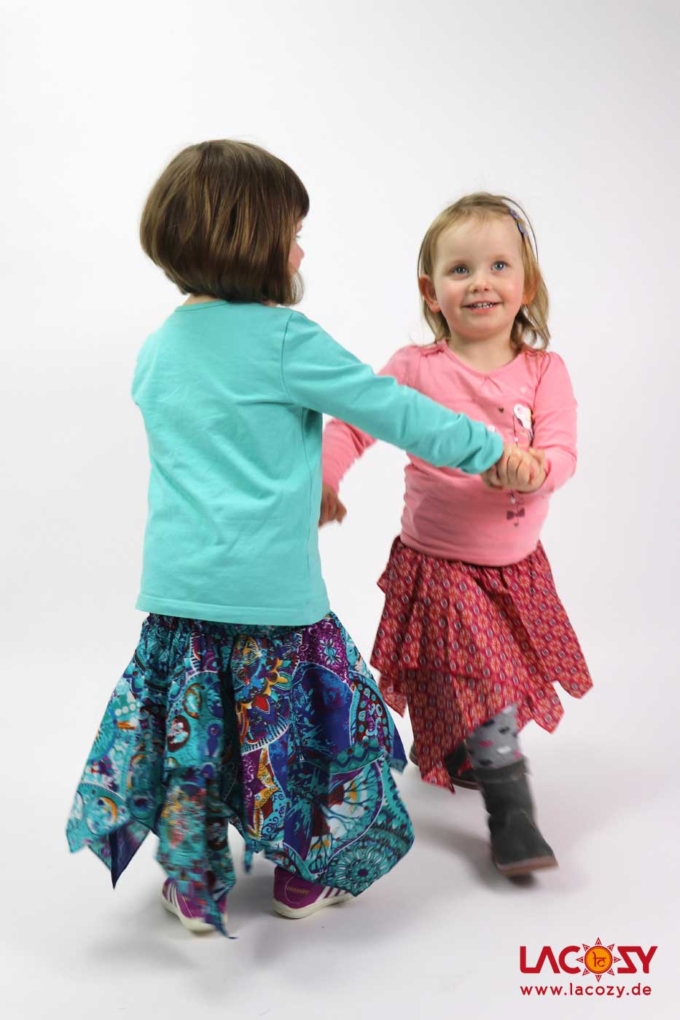 Kinder Zipfelkleidchen / Rock Türkis – Bild 6