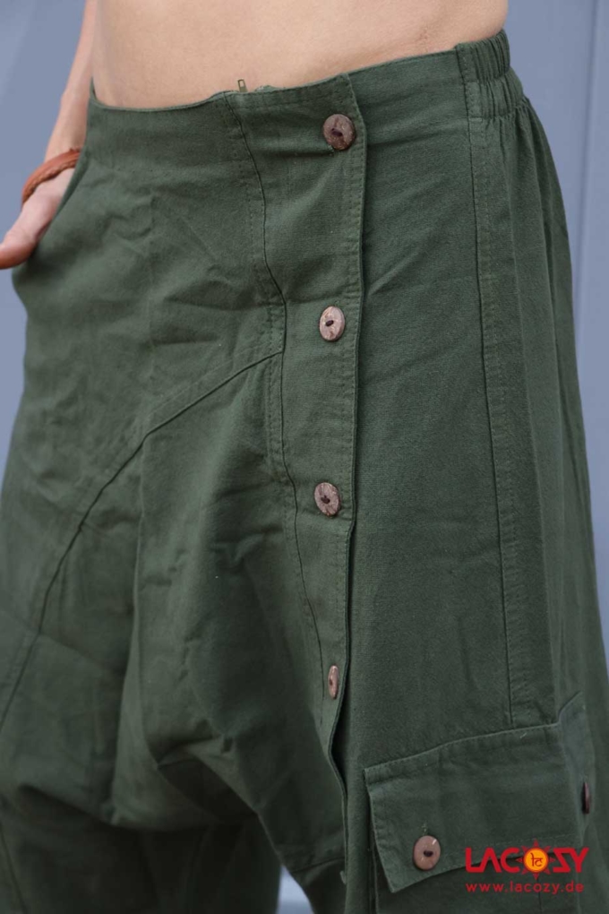 Haremshose Sarouel | Unisex | Army Green – Bild 5