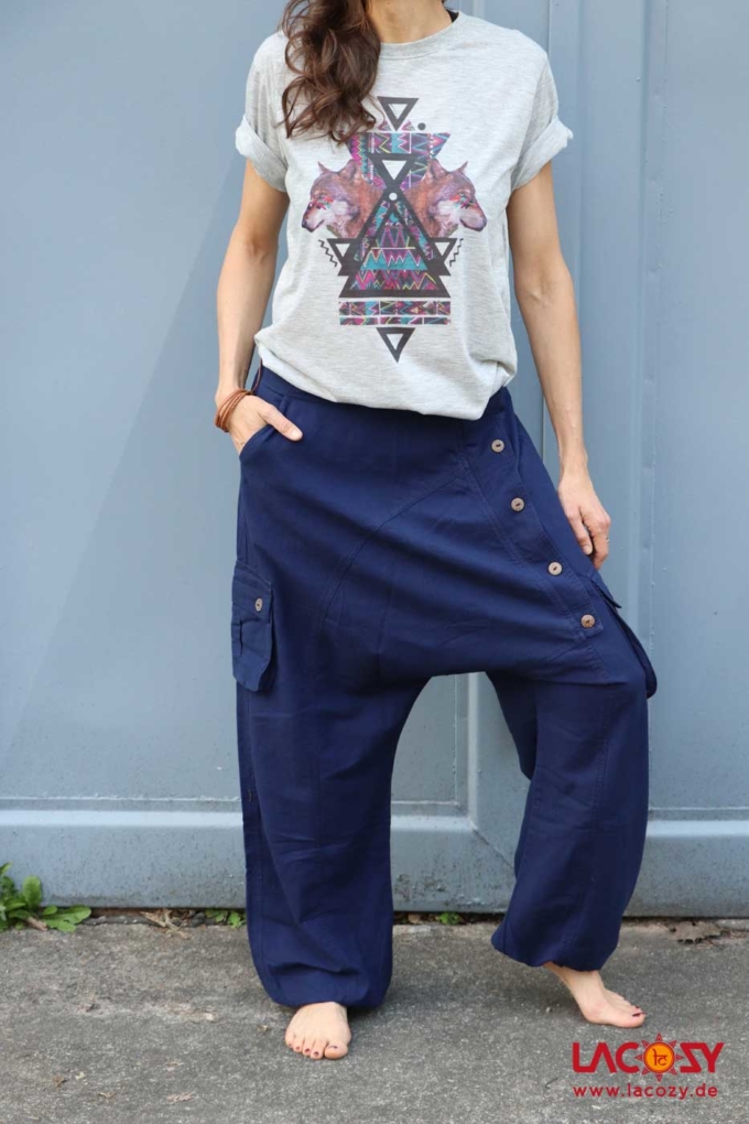 Haremshose Goa Sarouel Unisex Dunkelblau – Bild 2