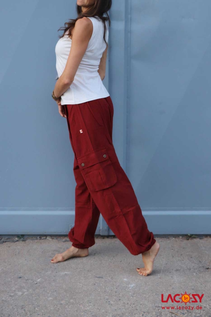 Haremshose Goa Sarouel | Unisex | Rot – Bild 3