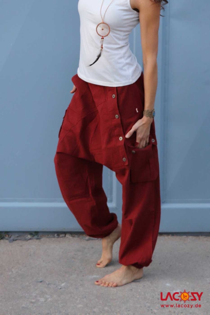 Haremshose Goa Sarouel | Unisex | Rot – Bild 5