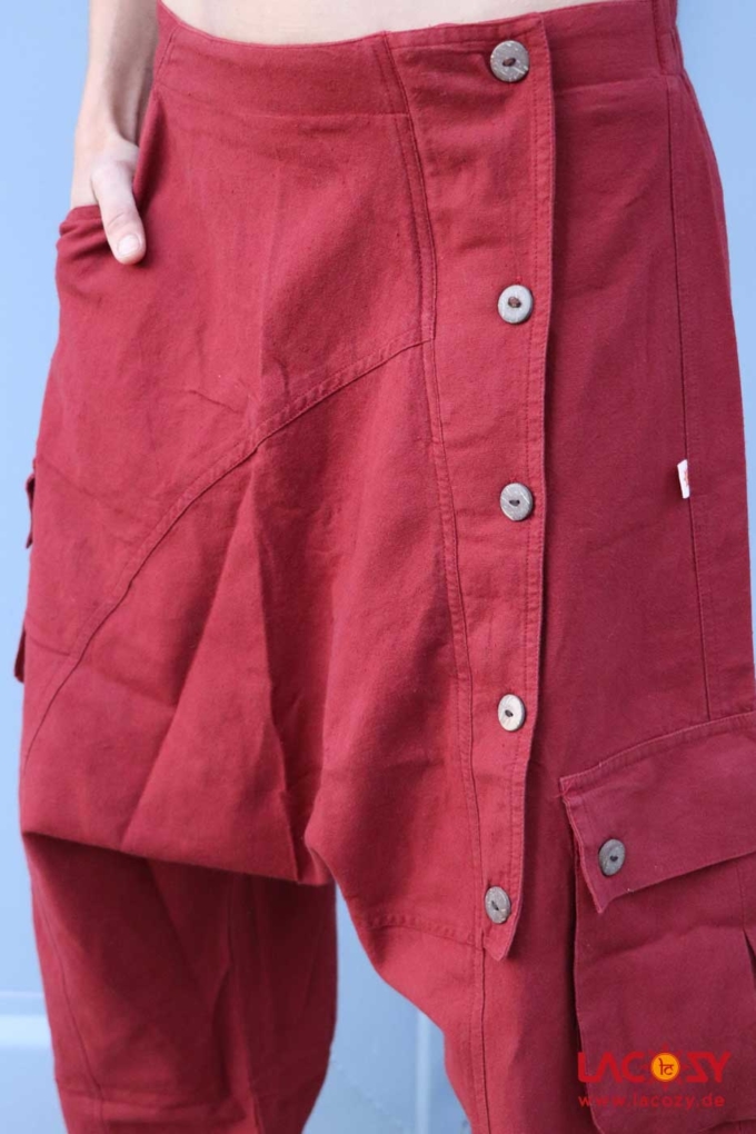 Haremshose Goa Sarouel | Unisex | Rot – Bild 6