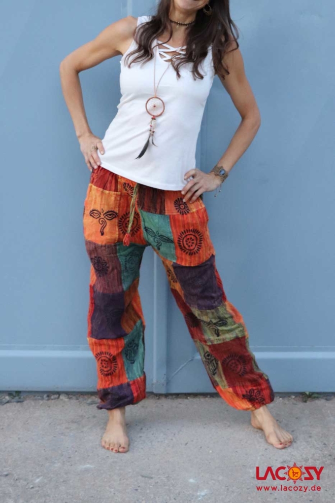 Patchwork Pumphose mit BLOCKDRUCK Damen – Bild 6