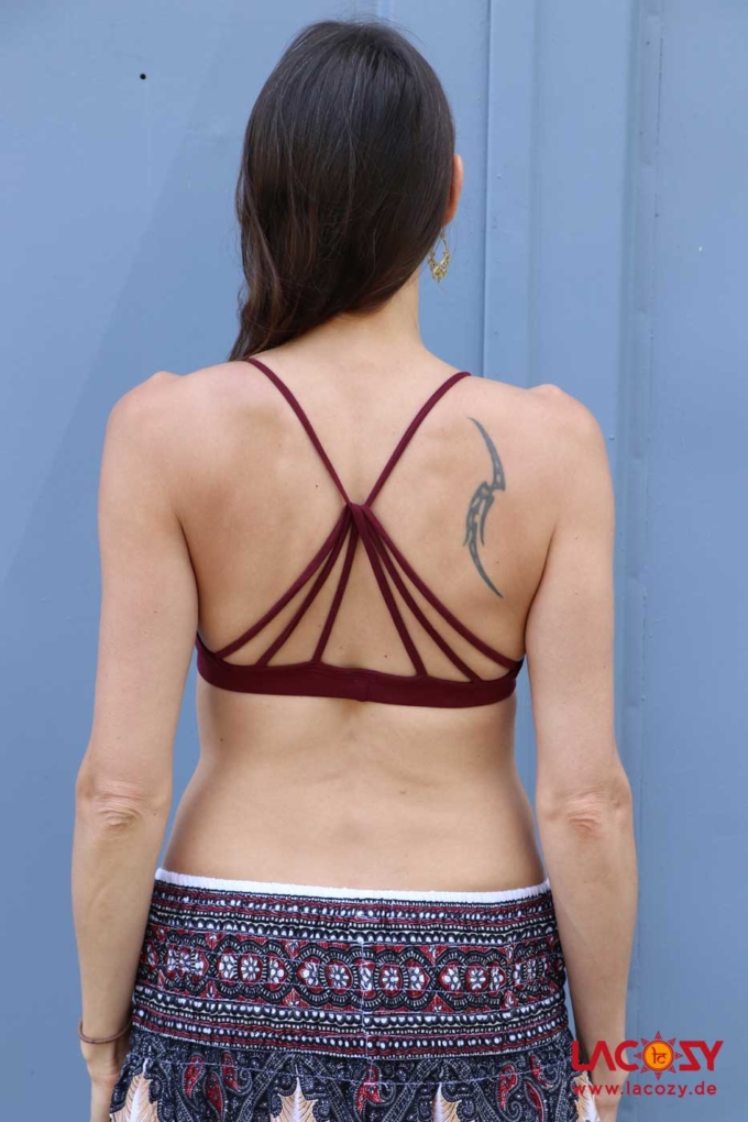 Yoga Top RAY Bustier Oberteil Gr. S Bordeaux