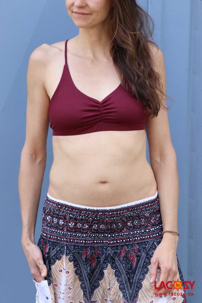 Yoga Top RAY Bustier Oberteil Gr. S Bordeaux – Bild 3