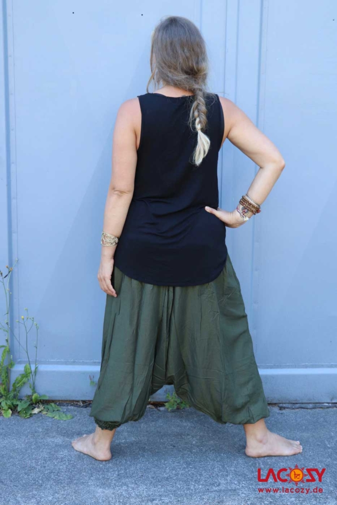 Alibaba Haremshose Hosenkleid Damen | Khaki – Bild 4