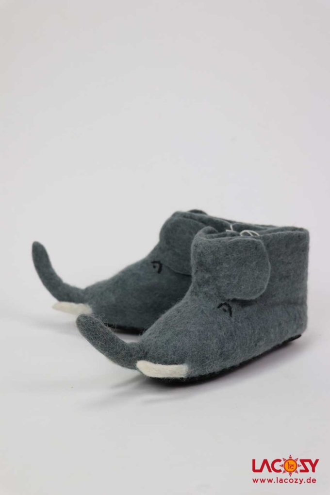 Filz-Hausschuhe ELEFANT – Bild 2