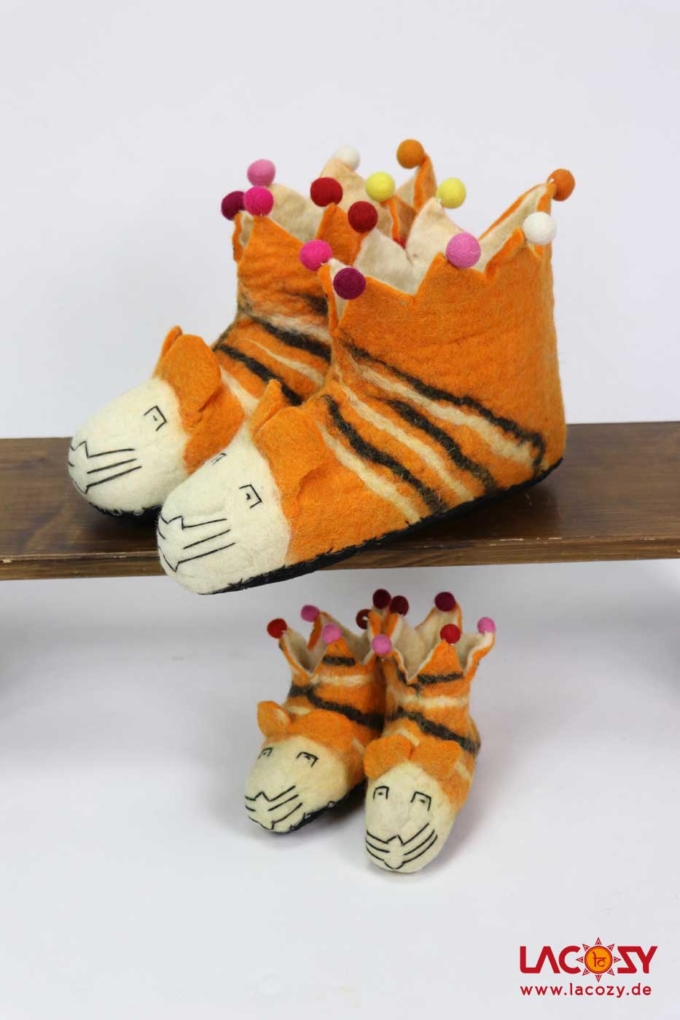Filz-Hausschuhe STUBENTIGER Orange – Bild 5