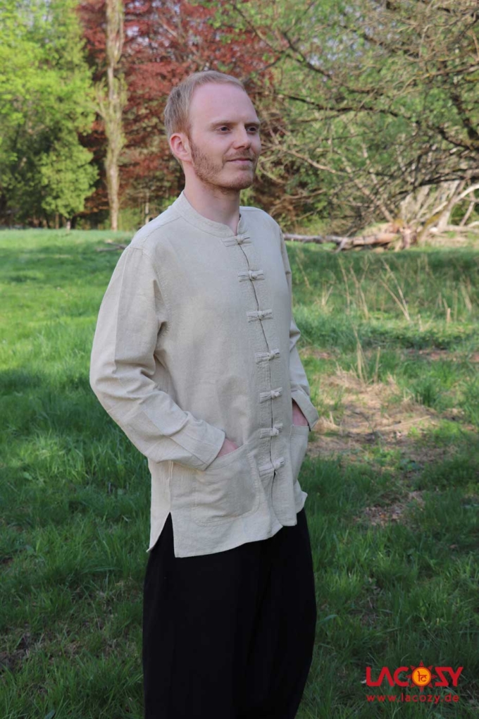 Herren-Hemd Kurtha Natur – Bild 3