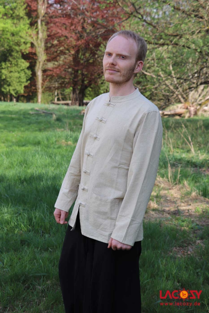 Herren-Hemd Kurtha Natur – Bild 4