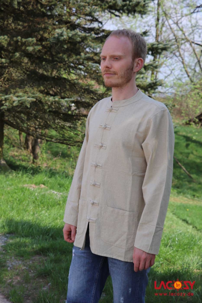 Herren-Hemd Kurtha Natur – Bild 6