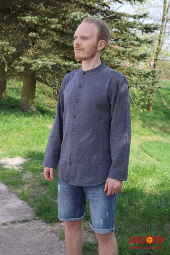 Herren-Hemd Langarm Kurtha Anthrazit