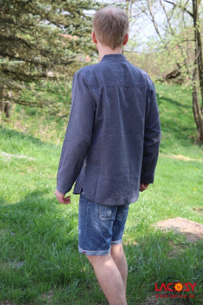 Herren-Hemd Langarm Kurtha Anthrazit – Bild 3