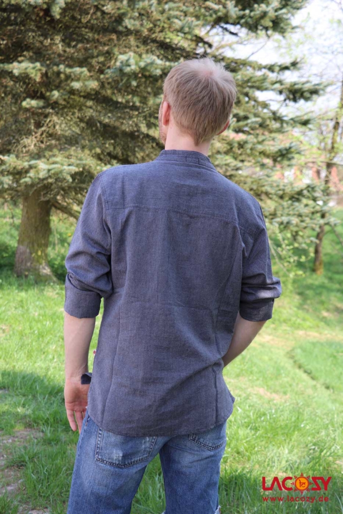 Herren-Hemd Langarm Kurtha Anthrazit – Bild 4