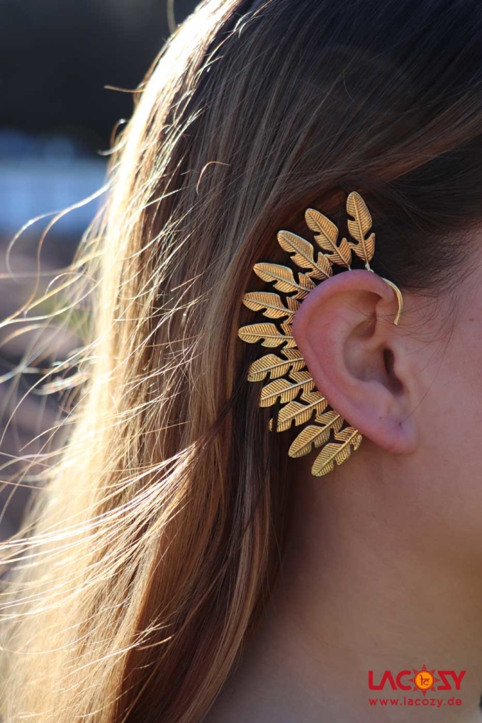 Ohr Manschette Elfen Ohrring TRIBAL | Gold – Bild 3