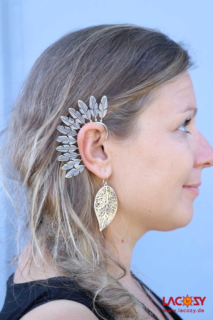 Ohr Manschette Elfen Ohrring TRIBAL | Silber – Bild 2