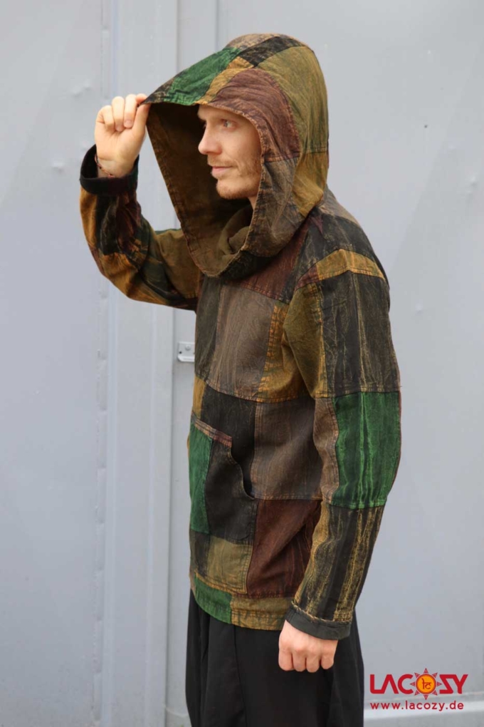 Patchwork Hoodie | Unisex | Grün – Bild 3