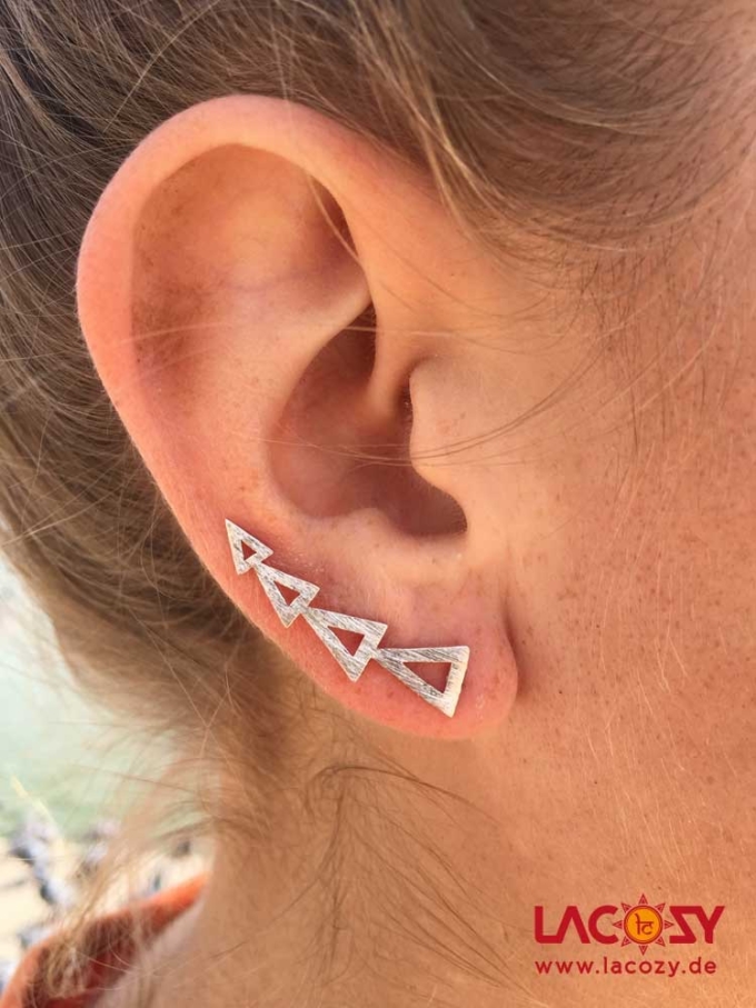 Ohrring TRIANGLE  925er Silber – Bild 3