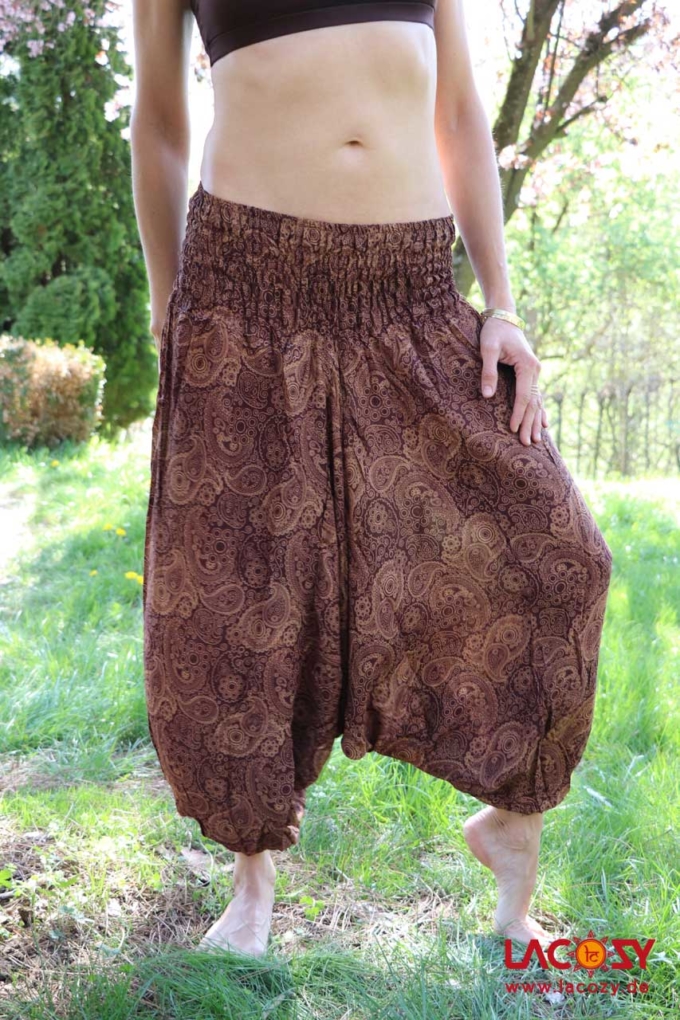 Alibaba Haremshose Hosenkleid Damen | Braun – Bild 2
