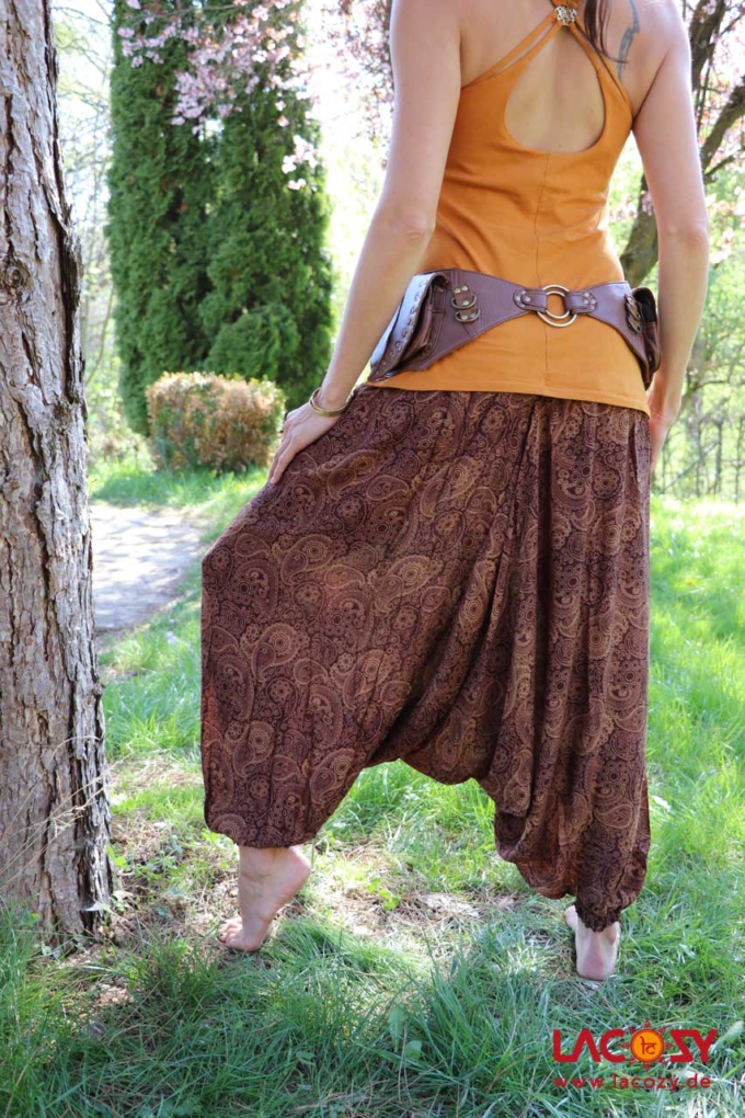 Alibaba Haremshose Hosenkleid Damen | Braun