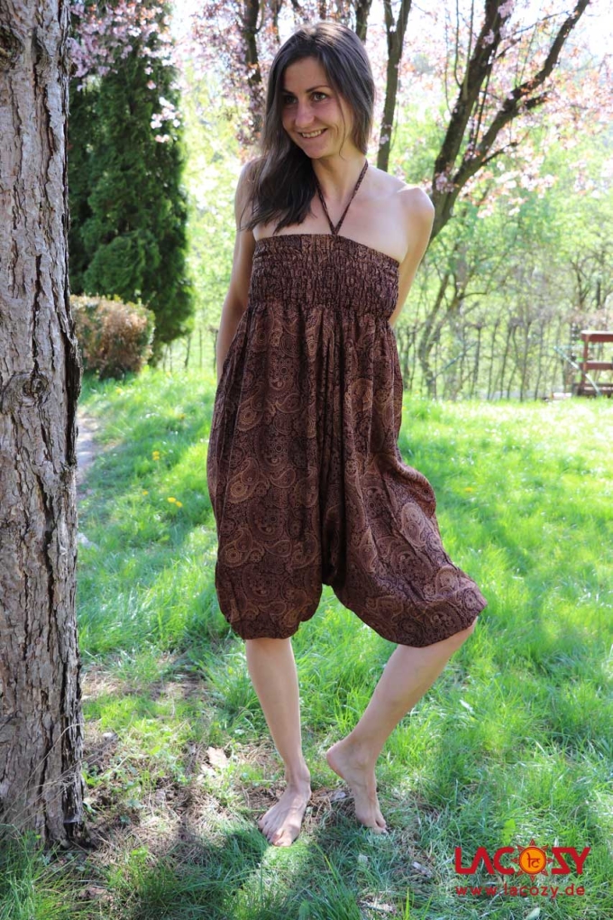 Alibaba Haremshose Hosenkleid Damen | Braun – Bild 3