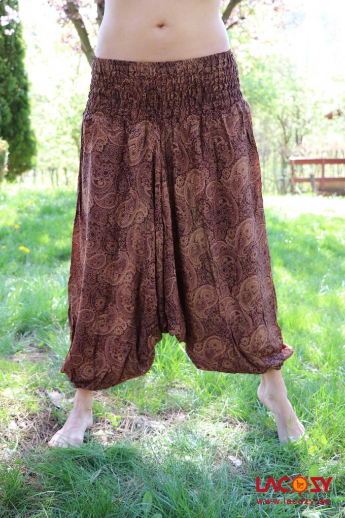 Alibaba Haremshose Hosenkleid Damen | Braun – Bild 5