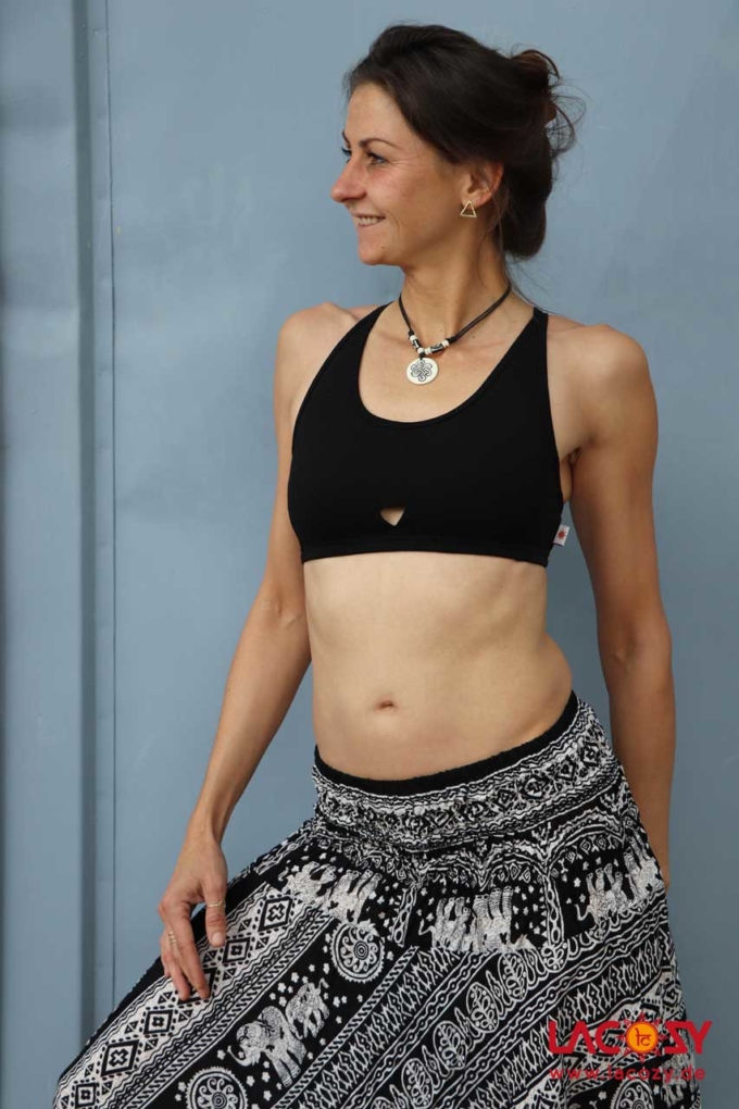 Yoga Top SKY Bustier Oberteil Schwarz – Bild 3